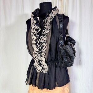 Robert Rodriguez for Target Neiman Marcus Ruffle Blouse Size S